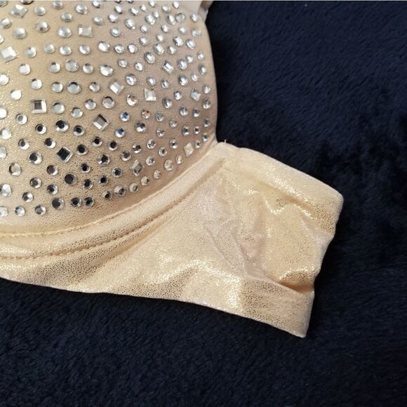 34A Victoria's Secret Rhinestones Beige Bra - Picture 4 of 13